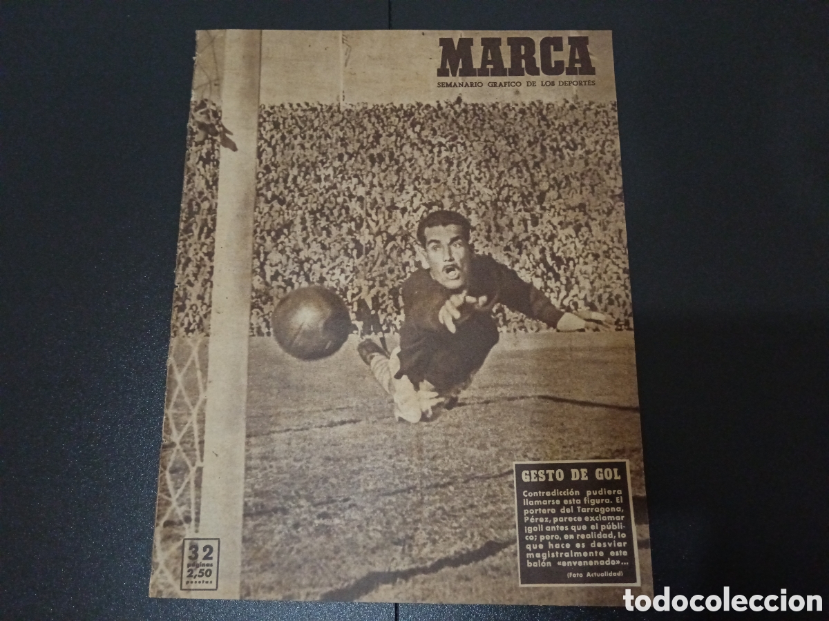 Coleccionismo deportivo: MARCA N&deg; 358 (11/10/1949) POSTER REAL MURCIA INDACHU HOMENAJE A PEYROTEO FUTBOL USA LIGA