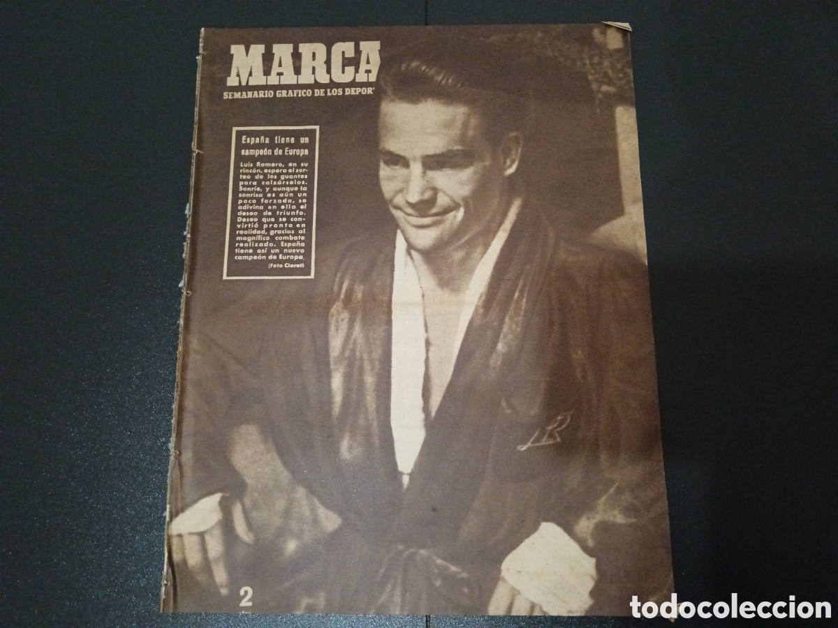 Collezionismo sportivo: MARCA N&deg; 350 (16/08/1949) BOXEO LUIS ROMERO CAMPEON EUROPA VALENCIA CF ATH BILBAO FUTBOL