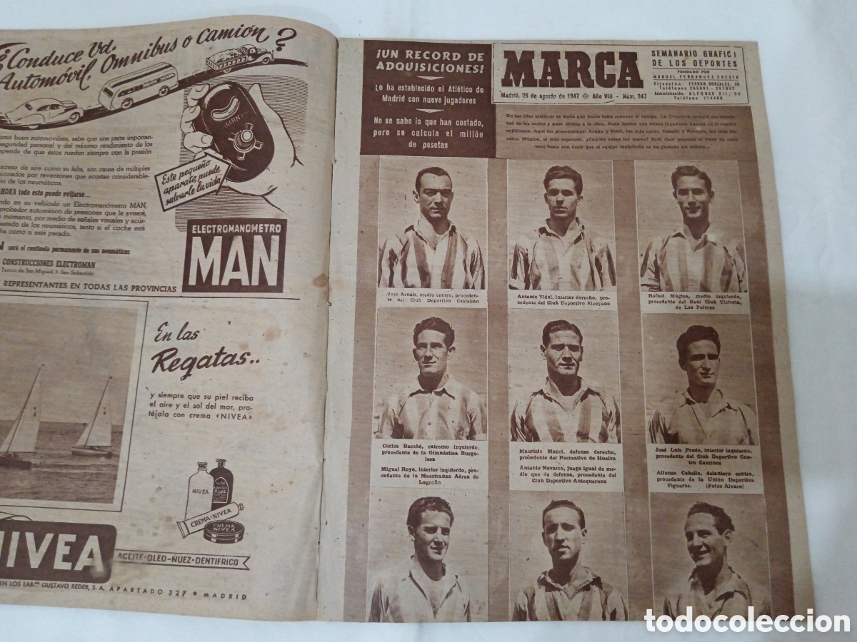 Coleccionismo deportivo: MARCA N&deg; 247 (26/08/1947) - Foto 2
