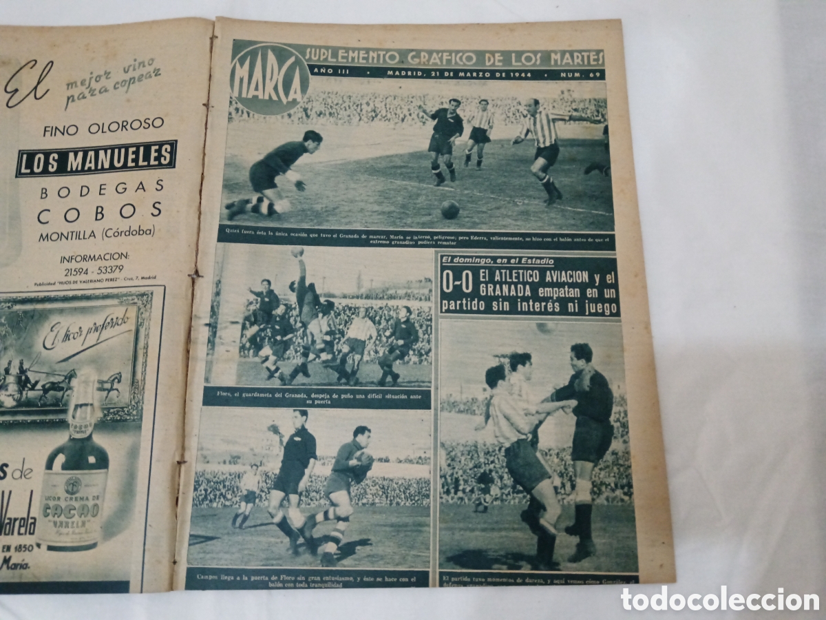 Coleccionismo deportivo: MARCA N&deg; 69 (21/03/1944) - Foto 2