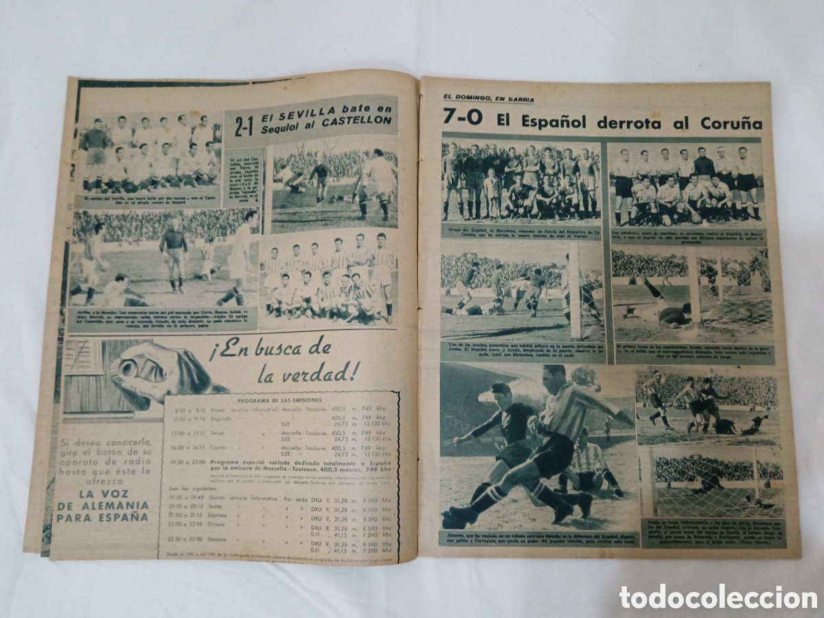 Coleccionismo deportivo: MARCA N&deg; 69 (21/03/1944) - Foto 5