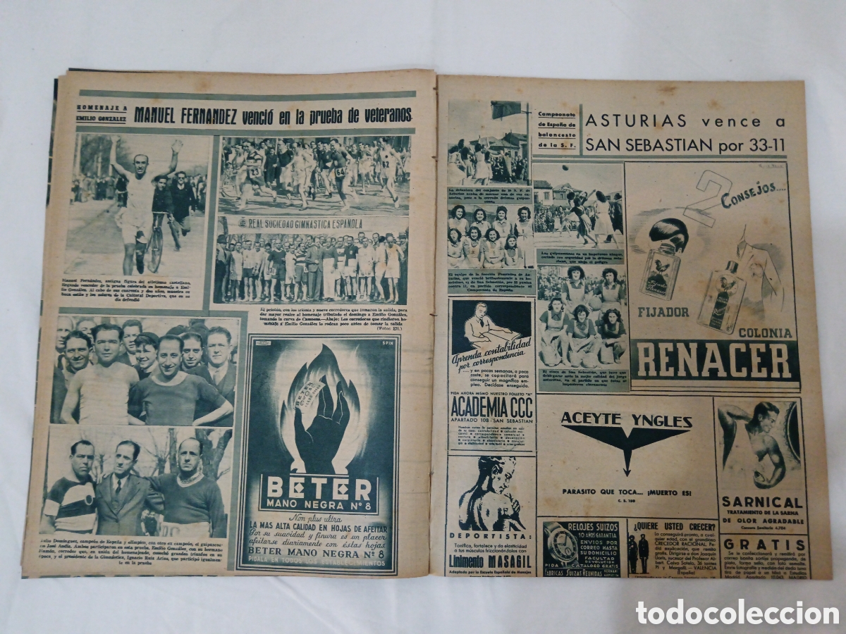 Coleccionismo deportivo: MARCA N&deg; 69 (21/03/1944) - Foto 12