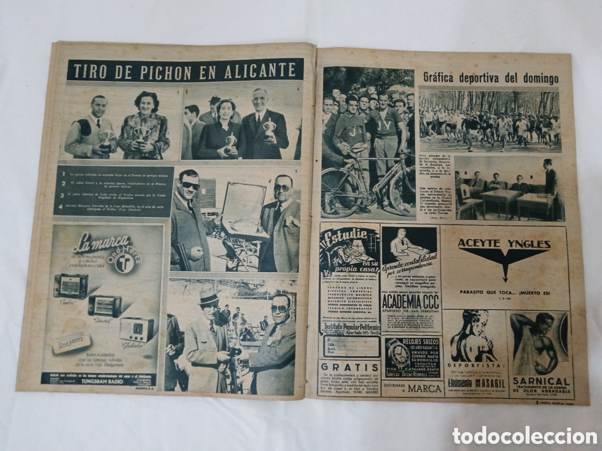 Coleccionismo deportivo: MARCA N&deg; 65 (22/02/1944) - Foto 12