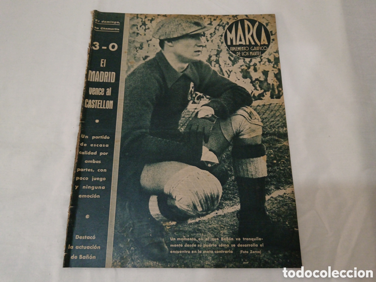 Sammelleidenschaft Sport: MARCA N&deg; 63 (08/02/1944) Real Madrid Castell&oacute;n AT Aviaci&oacute;n ATH Bilbao liga