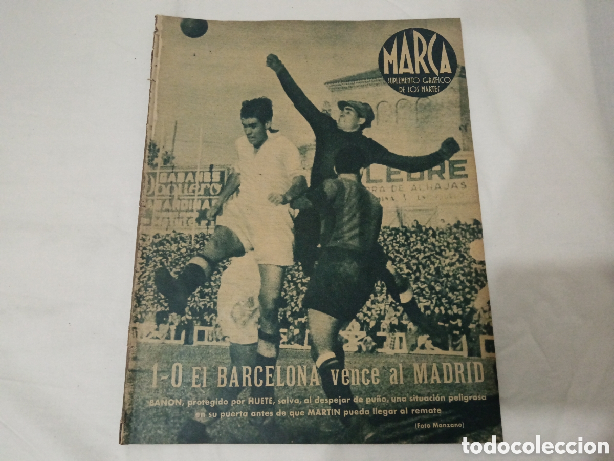 Sammelleidenschaft Sport: MARCA N&deg; 58 (04/01/1944) FERROVIARIA FC BARCELONA REAL MADRID LIGA CAMPANAL