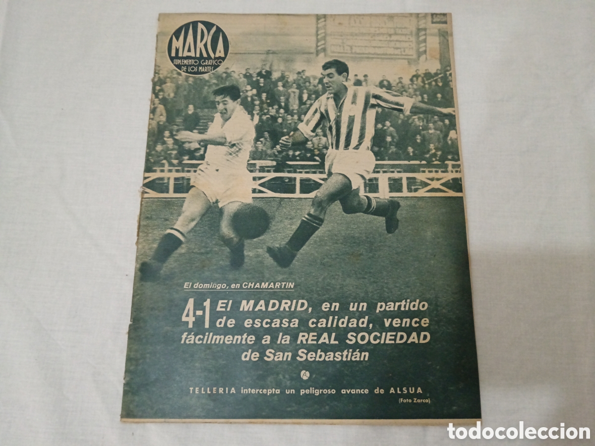 Sammelleidenschaft Sport: MARCA N&deg; 54 (07/12/1943) JUAN URQUIZU REAL MADRID REAL SOCIEDAD OSASUNA AT AVIACION GRANADA BOXEO