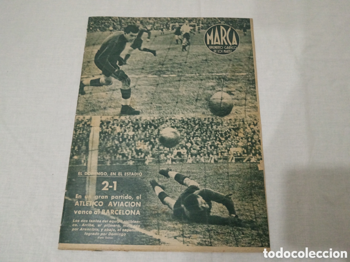 Sammelleidenschaft Sport: MARCA N&deg; 51 (16/11/1943) AT AVIACION FC BARCELONA BOXEO FERROVIARIA TOLEDO