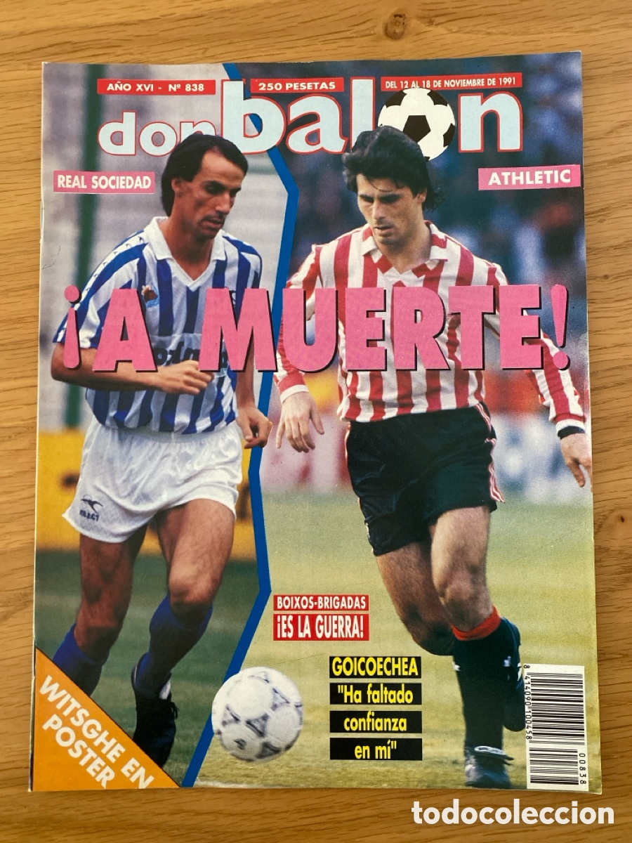 Coleccionismo deportivo: Don bal&oacute;n 838 - Poster Bar&ccedil;a - Ultras - Athletic - Real Sociedad Burgos Malaga Copas Europeas Muller