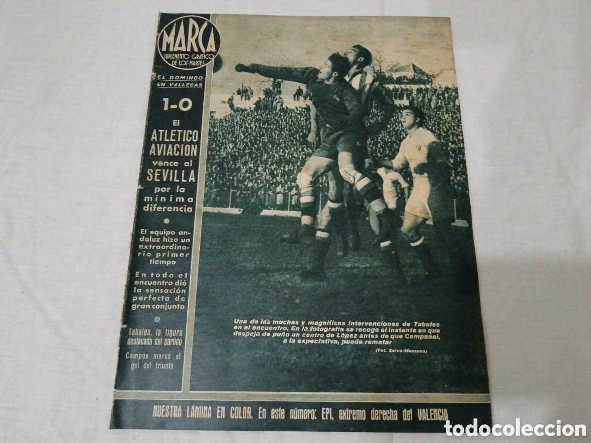 Sammelleidenschaft Sport: MARCA N&deg; 11 (09/02/1943) CARMEN SILVA CASTELLON REAL MADRID HERCULES CF FERROVIARIA IGNACIO ARA BOXE