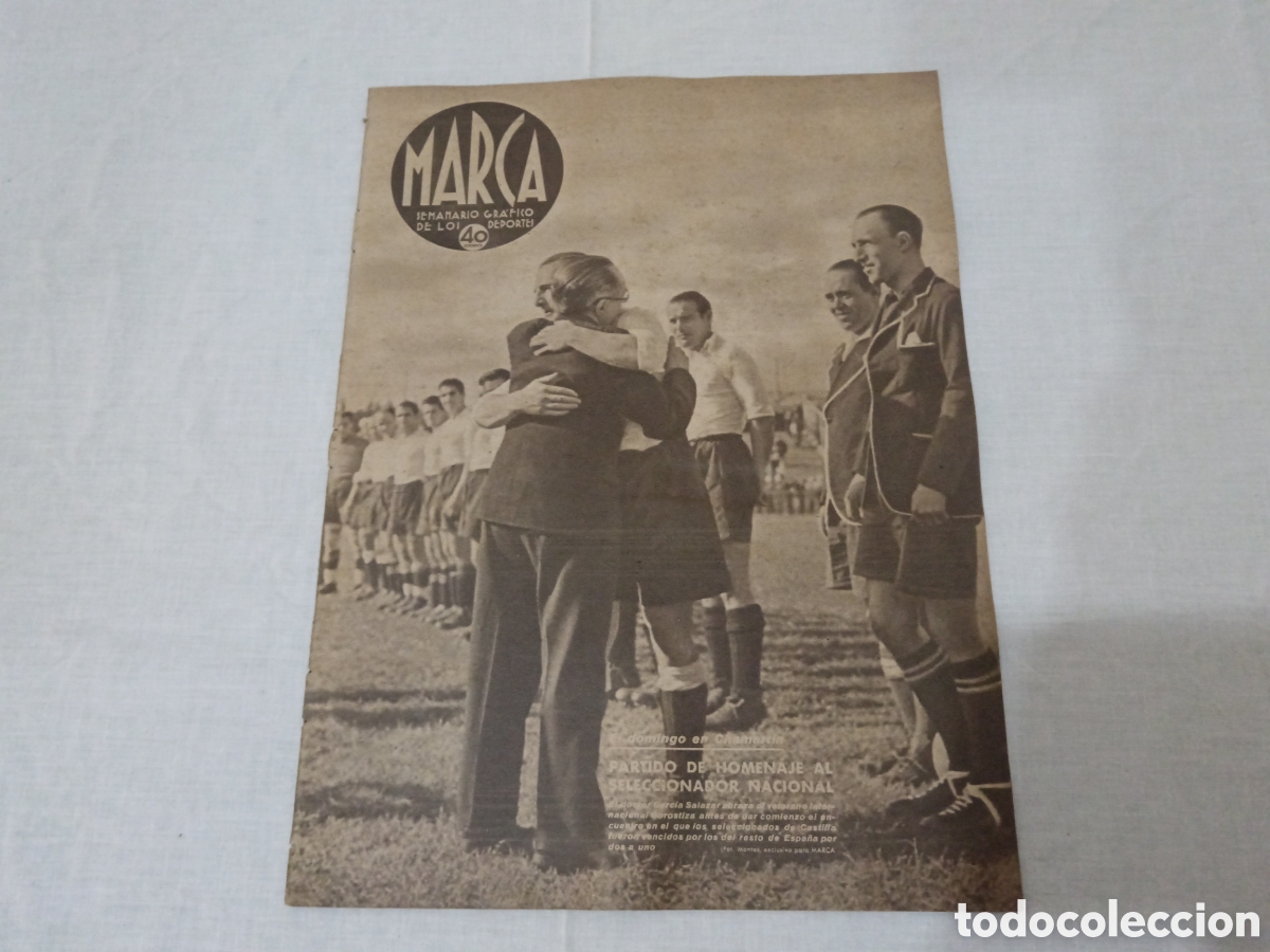 Sammelleidenschaft Sport: MARCA N&deg; 65 (07/05/1940) HOMENAJE AMADEO GARCIA SALAZAR FUTBOL BOXEO