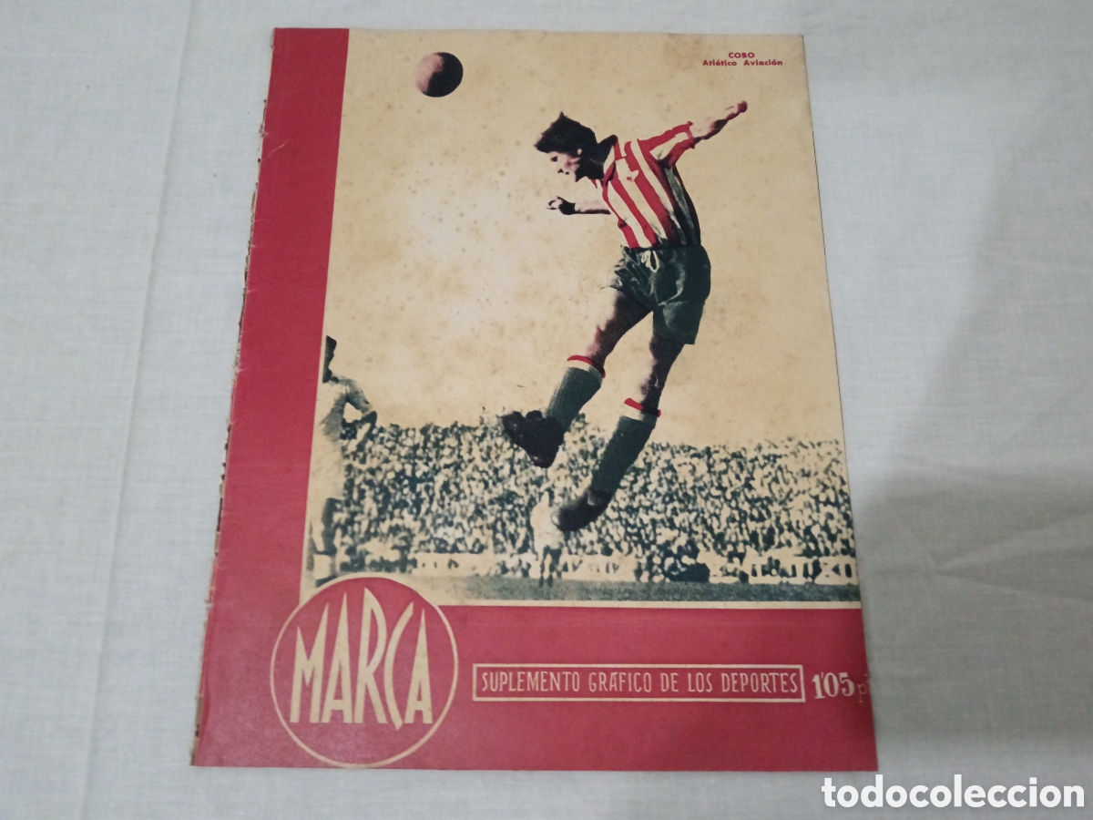 Sammelleidenschaft Sport: MARCA N&deg; 127 (01/05/1945) POSTER COBO FERMIN TRUEBA ESPA&Ntilde;A PORETUGAL RUGBY BASEBALL