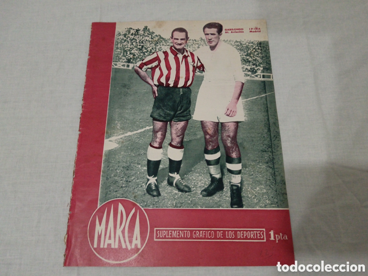 Sammelleidenschaft Sport: MARCA N&deg; 125 (17/04/1945) POSTER GABILONDO IPI&Ntilde;A ARTURO POMAR REAL MADRID CASTELLON LIGA