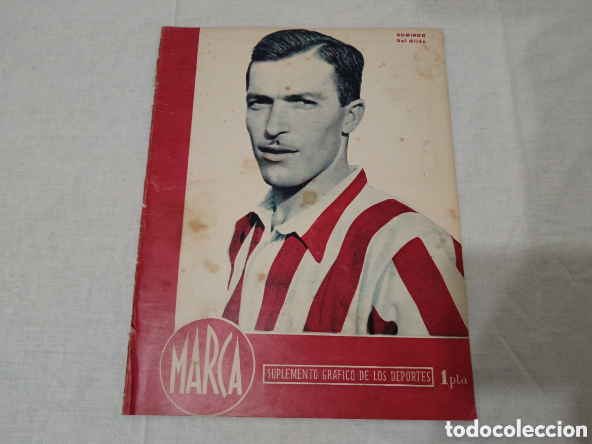 Sammelleidenschaft Sport: MARCA N&deg; 118 (27/02/1945) DOMINGO AT AVIACION GIJON BARCELONA MURCIA JORNADA COPA