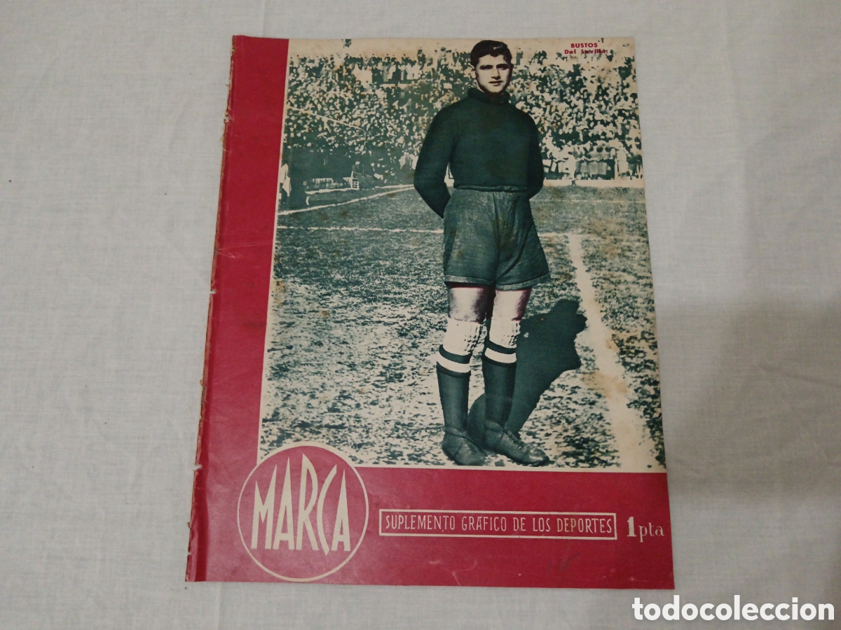 Sammelleidenschaft Sport: MARCA N&deg; 116 (13/02/1945) BUSTOS AT AVIACION FERROL REAL MADRID SEVILLA CF COPA