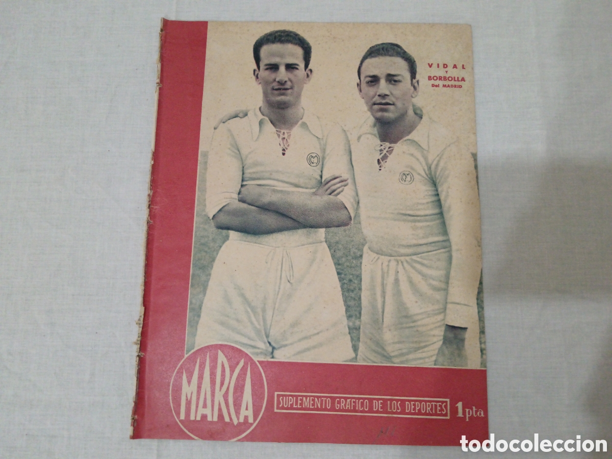Sammelleidenschaft Sport: MARCA N&deg; 111 (09/01/1945) REAL MADRID OVIEDO FC BARCELONA AT AVIACION JORNADA LIGA