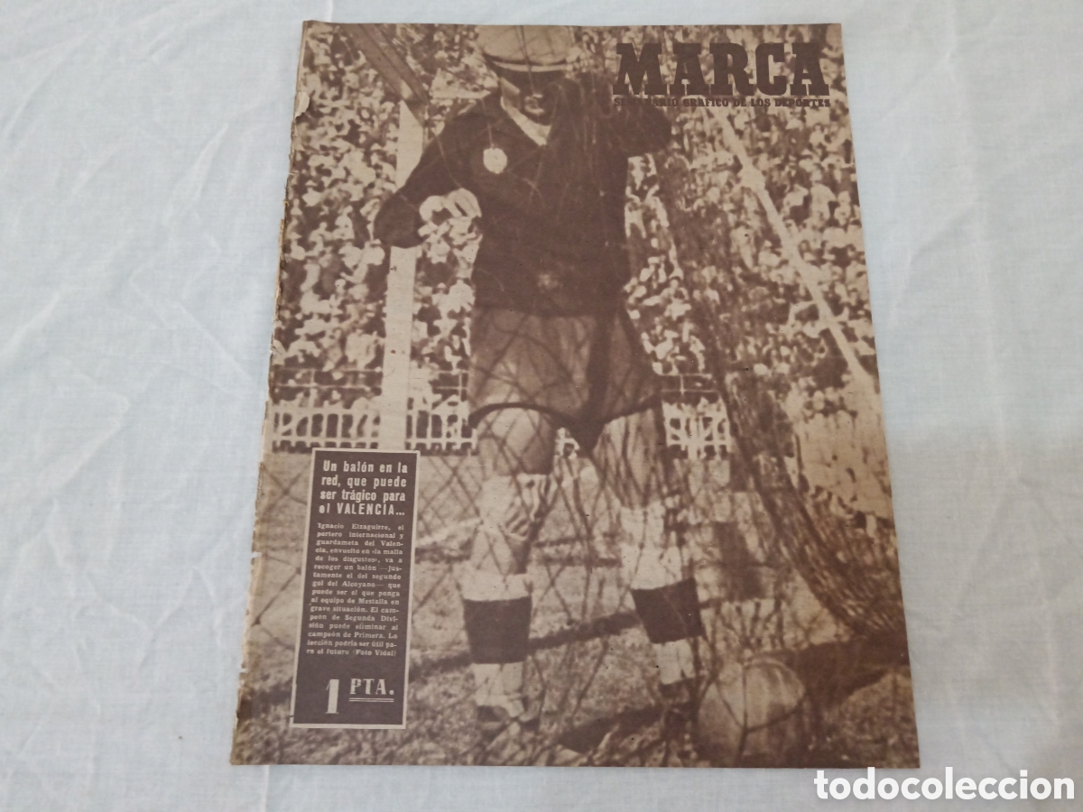 Sammelleidenschaft Sport: MARCA N&deg; 229 (22/04/1947) ALBACETE CULTURAL LEONESA VALENCIA ALCOYANO MURCIA