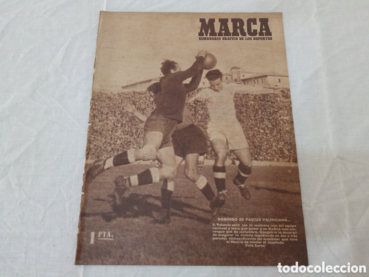 Sammelleidenschaft Sport: MARCA N&deg; 227 (08/04/1947) PLATKO VALENCIA REAL MADRID LIGA INGLATERRA v EUROPA