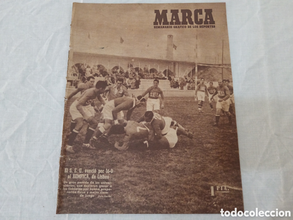 Sammelleidenschaft Sport: MARCA N&deg; 226 (01/04/1947) FC BARCELONA REAL MADRID RESTO JORNADA LIGA BOXEO