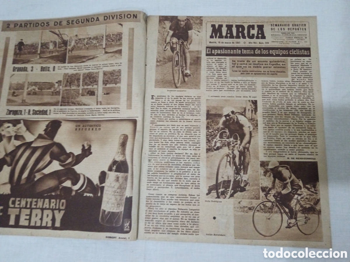 Coleccionismo deportivo: MARCA N&deg; 224 (18/03/1947) - Foto 2