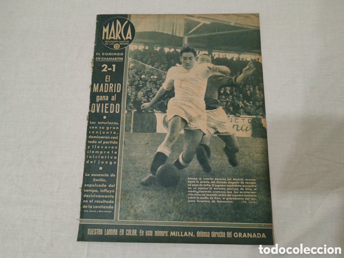 Sammelleidenschaft Sport: MARCA N&deg; 198 (24/11/1942) REAL MADRID OVIEDO FC BARCELONA RCD ESPA&Ntilde;OL LIGA BOXEO