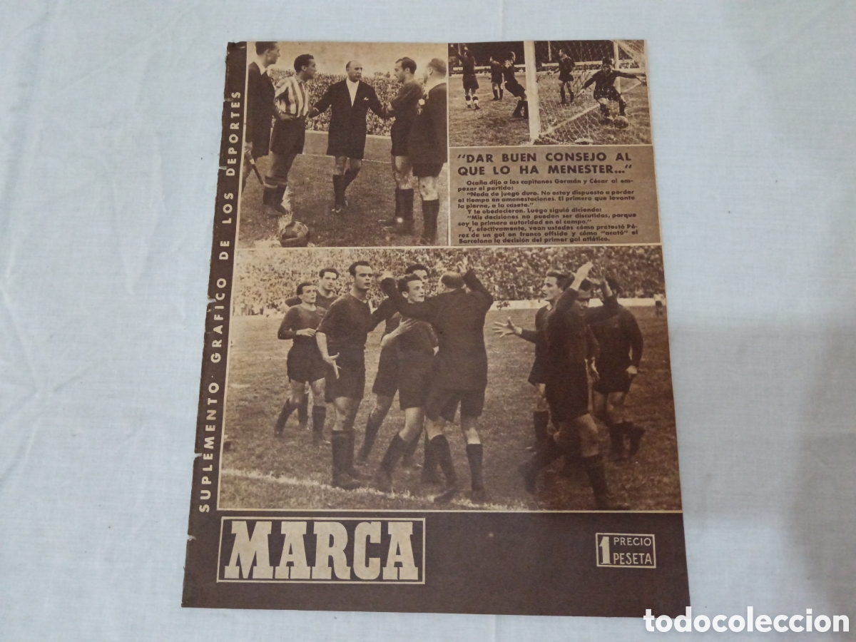 Sammelleidenschaft Sport: MARCA N&deg; 203 (22/10/1946) POSTER CD CASTELLON JORNADA LIGA NATACION BOXEO HIPICA