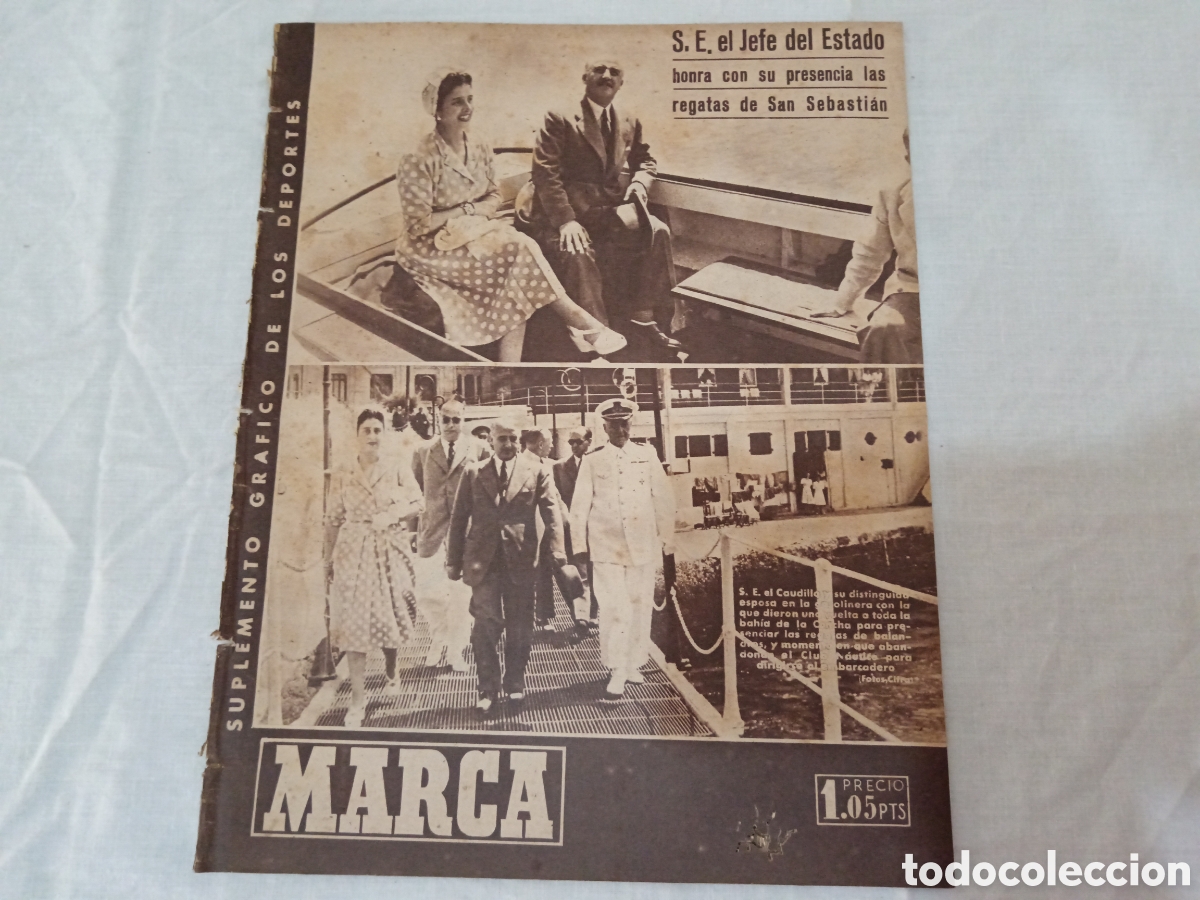 Collezionismo sportivo: MARCA N&deg; 192 (06/08/1946) POSTER SABADEL CF CAMPEON 2 DIVISION INAUGURACION CAMPO CARTAGENA