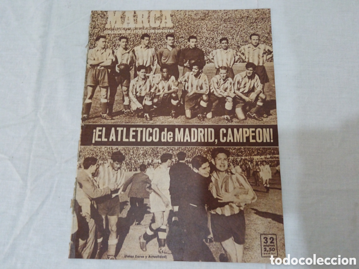 Collectionnisme sportif: MARCA N&deg; 386 (25/04/1950) ATL&Eacute;TICO MADRID CAMPE&Oacute;N LIGA