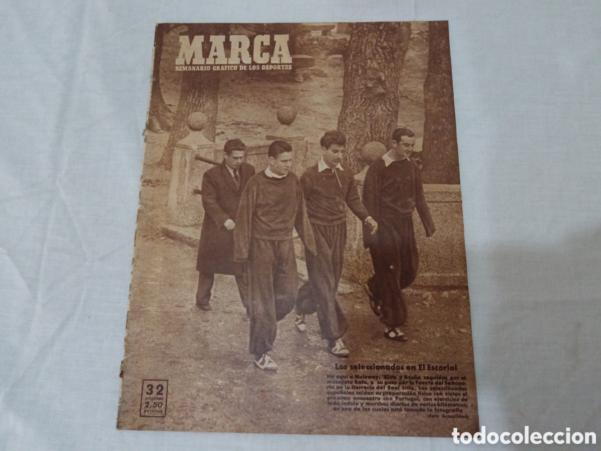 Colecionismo desportivo: MARCA N&deg; 381 (21/03/1950) POSTER LEVANTE E IZARRA MARIANO HITA BOXEO JORNADA COPA