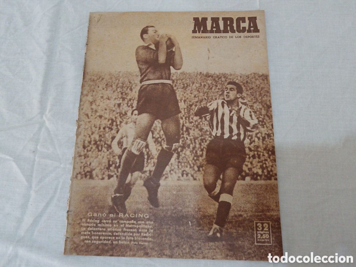 Colecionismo desportivo: MARCA N&deg; 371 (10/01/1950) RACING BUENOS AIRES AT MADRID SAN LORENZO REAL MADRID NEWELLS