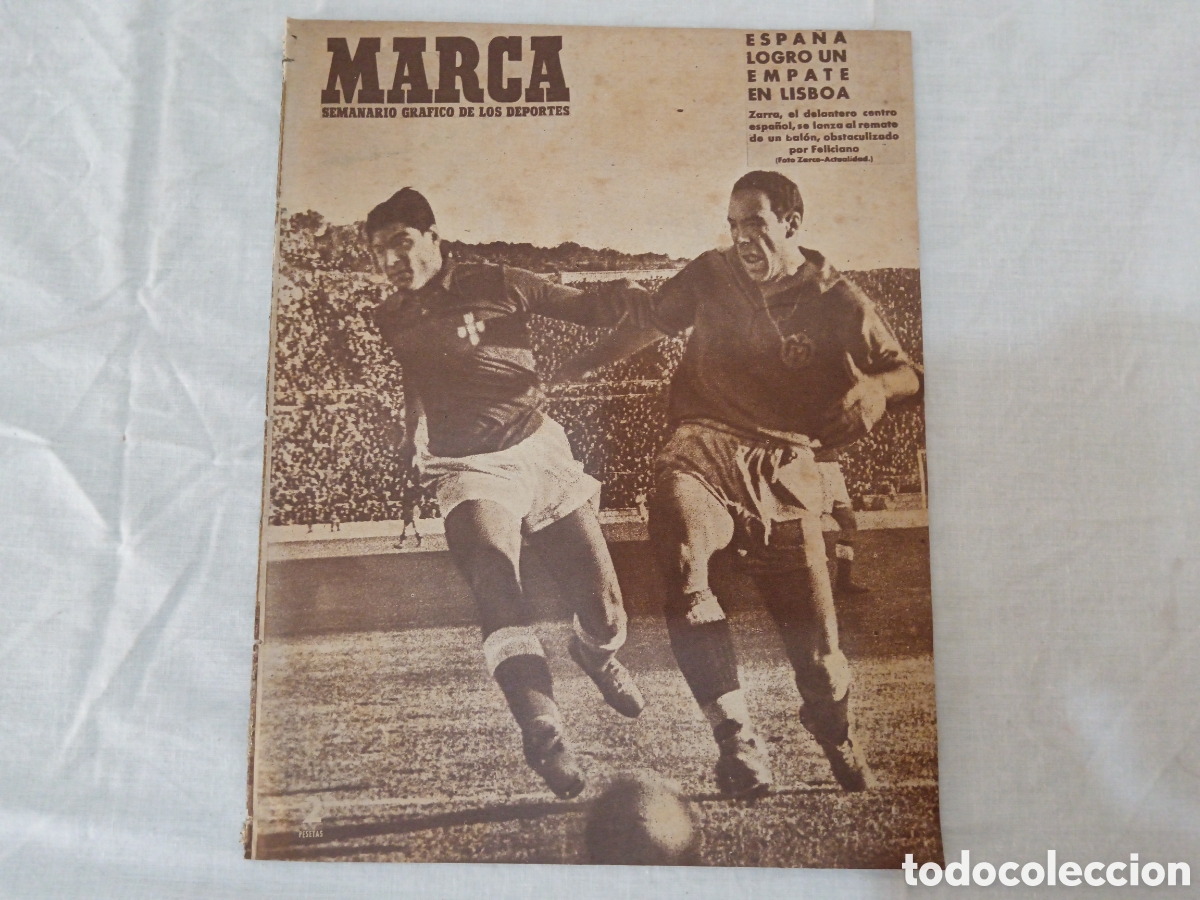 Sammelleidenschaft Sport: MARCA N&deg; 329 (22/03/1949) PORTUGAL v ESPA&Ntilde;A ZARRA HERPERIDES AT MADRID