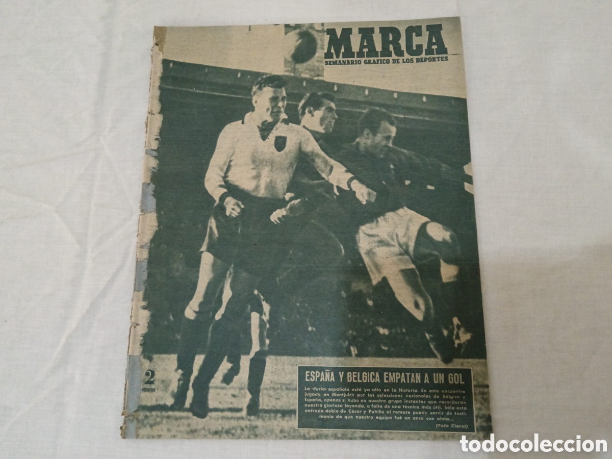 Sammelleidenschaft Sport: MARCA N&deg; 318 (04/01/1949) ESPA&Ntilde;A BELGICA AT MADRID STADE FRAN&Ccedil;AIS COPA ESQUI