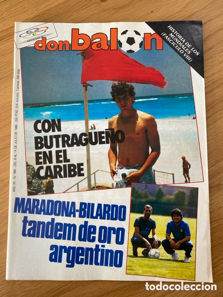 Coleccionismo deportivo: Don bal&oacute;n 560 - Poster Argentina campeon mundial Mexico 86 Maradona - Butrague&ntilde;o - Burruchaga