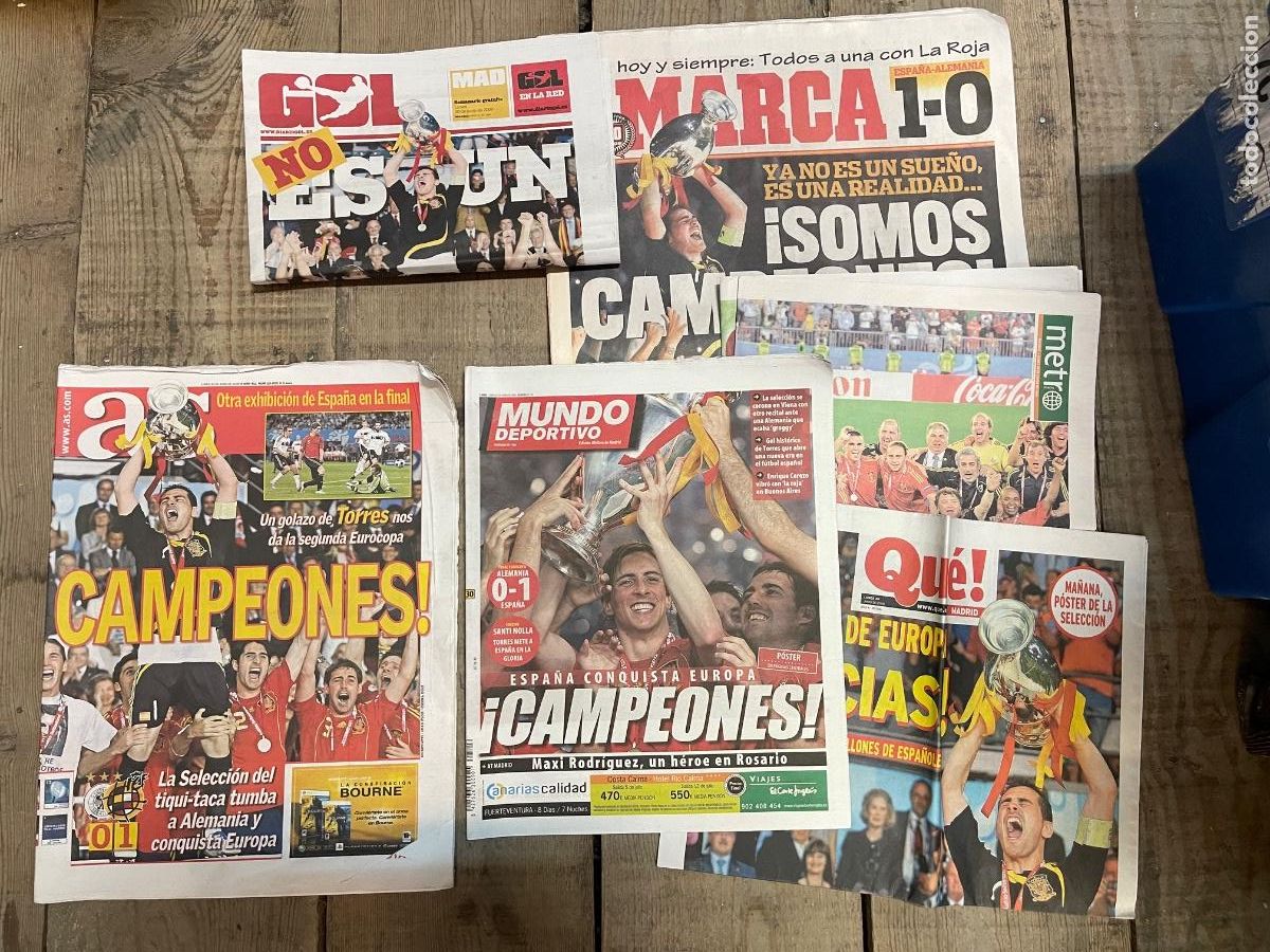 Sammelleidenschaft Sport: Lote DIARIO MARCA AS METROEUROCOPA 2008: ESPA&Ntilde;A 1 - ALEMANIA 0 / ESPA&Ntilde;A CAMPEONA EUROCOPA