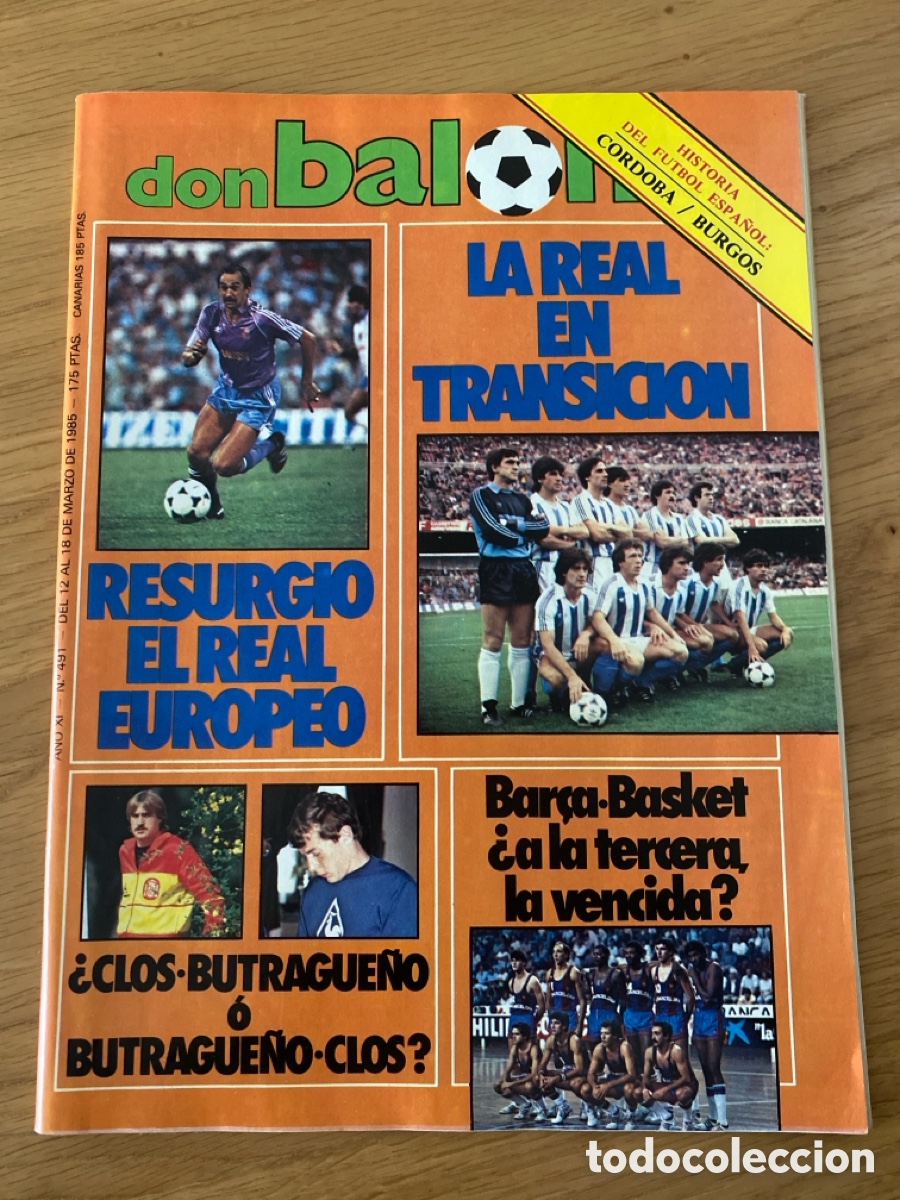 Coleccionismo deportivo: Don bal&oacute;n 491 - Espanyol - Real Sociedad - Butrague&ntilde;o - Gento - basket