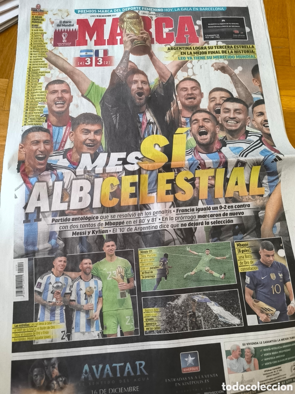 Sammelleidenschaft Sport: MARCA 19/DICIEMBRE/2022 ARGENTINA CAMPEONA DEL MUNDO | MESSI | QATAR