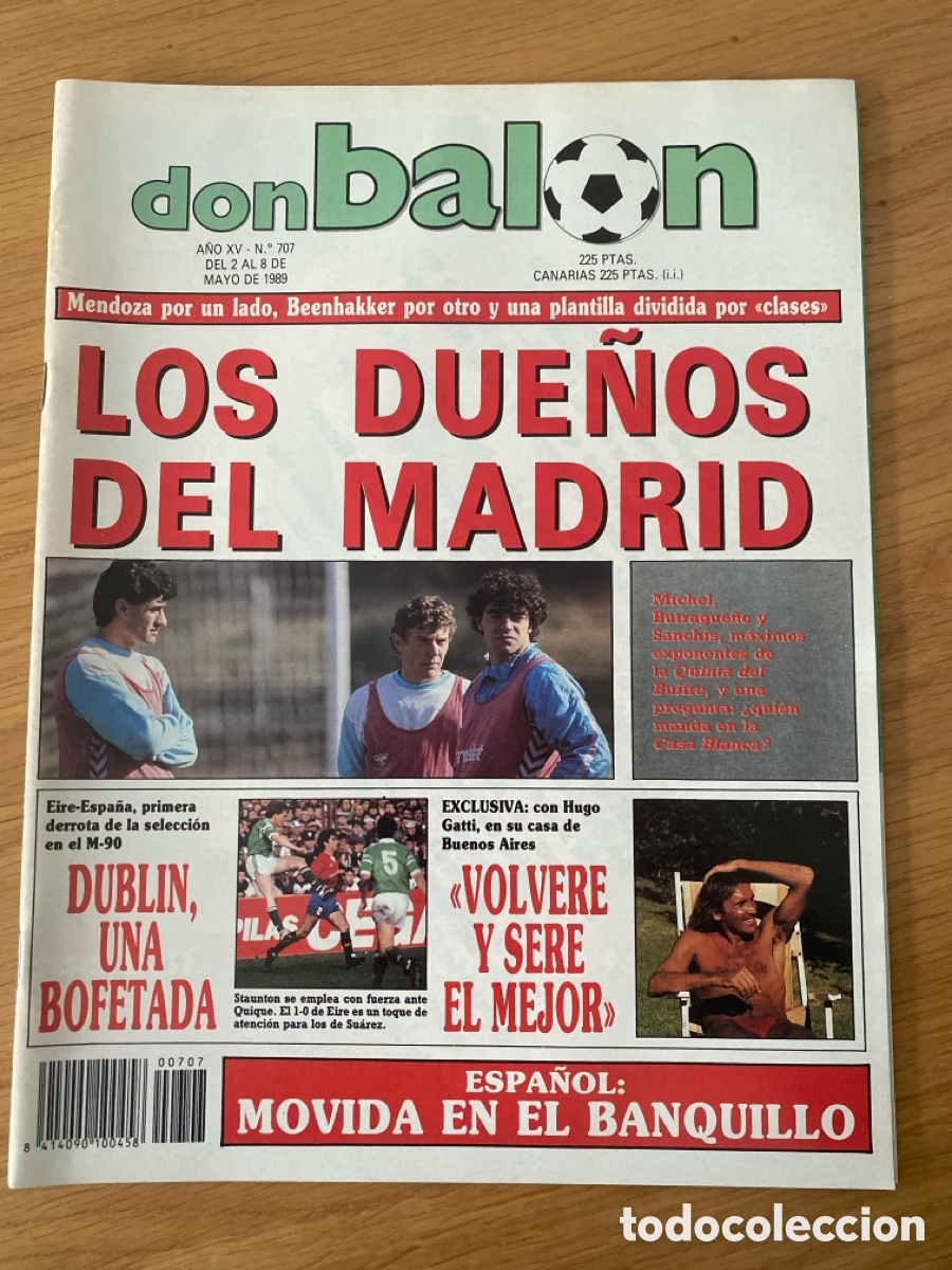 Coleccionismo deportivo: Don bal&oacute;n 707 - Real Madrid - Espa&ntilde;a Italia 90 - Gatti - Sampdoria - Racing - Osasuna - Juanito