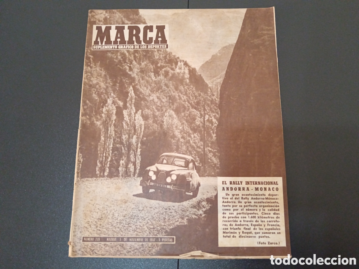 Sammelleidenschaft Sport: MARCA N&deg; 779 (05/11/1957) ROYAL ANTWERP REAL MADRID COPA EUROPA JOAQUIN BLUME LIGA