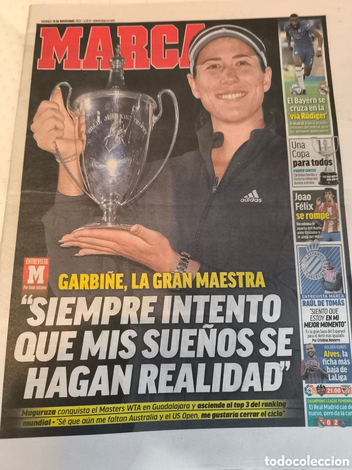 Sammelleidenschaft Sport: MARCA 19/NOVIEMBRE/2021 GARBI&Ntilde;E MUGURUZA - WAT FINALS