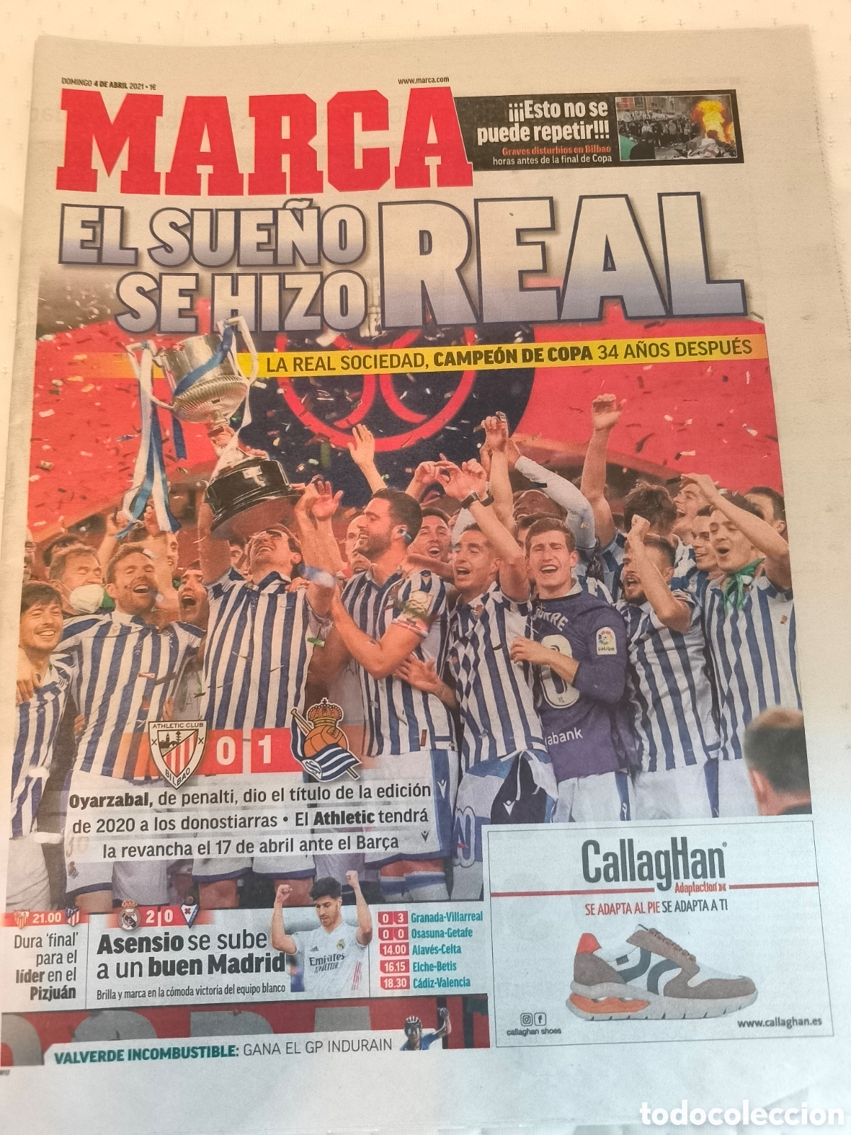 Sammelleidenschaft Sport: MARCA 4/ABRIL/2021 ATHLETIC 0 - REAL SOCIEDAD 1 - Campe&oacute;n de copa del Rey