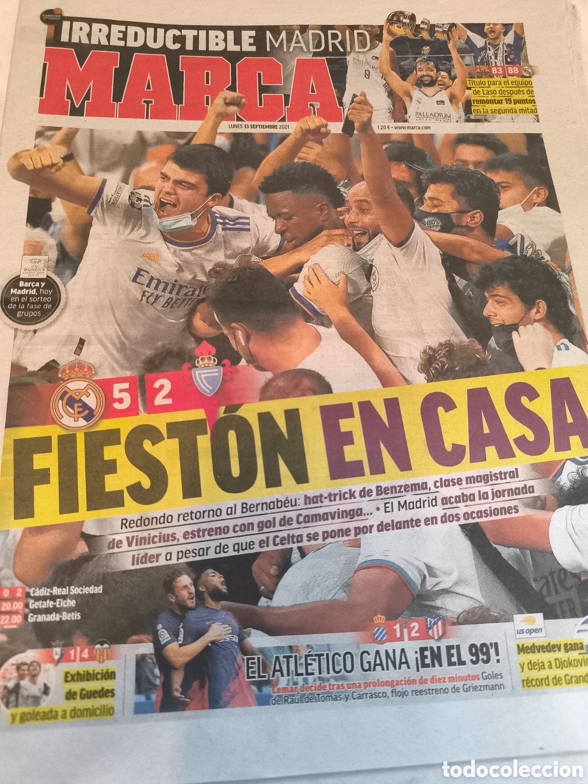 Sammelleidenschaft Sport: MARCA 13/SEPTIEMBRE/2021 Real Madrid 5 - Celta 2 Vinicius