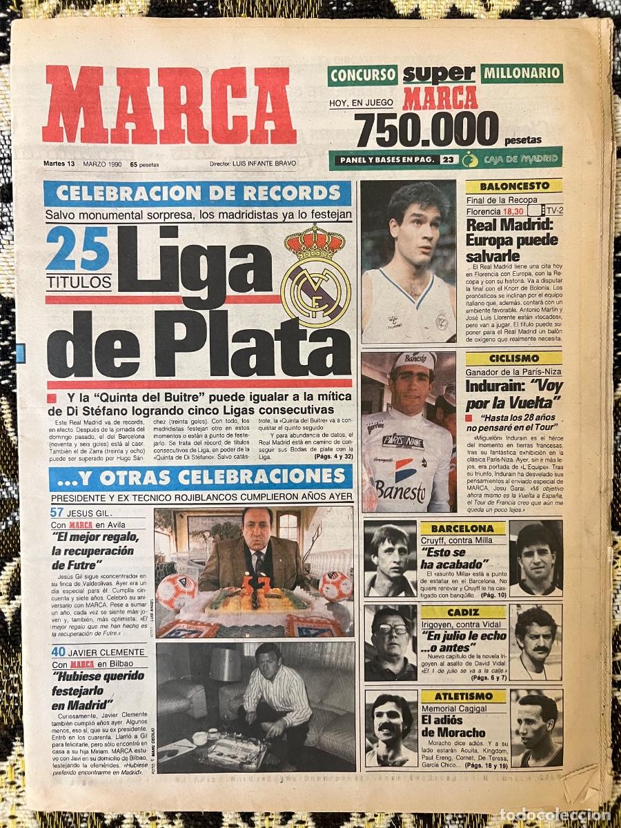 Sammelleidenschaft Sport: PERI&Oacute;DICO DIARIO DEPORTIVO MARCA Martes 13 Marzo 1990 * Liga de Plata *