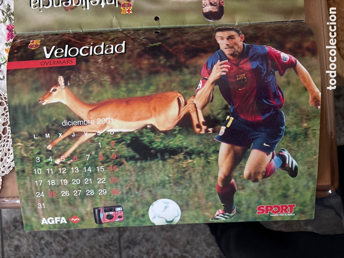 Coleccionismo deportivo: Calendari 2001 Bar&ccedil;a Sport - Foto 3