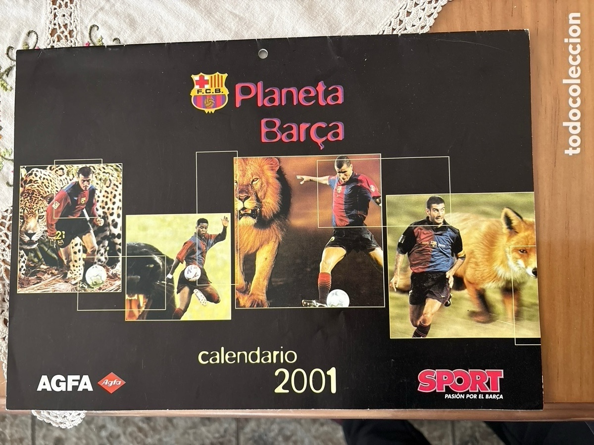 Coleccionismo deportivo: Calendari 2001 Bar&ccedil;a Sport - Foto 1
