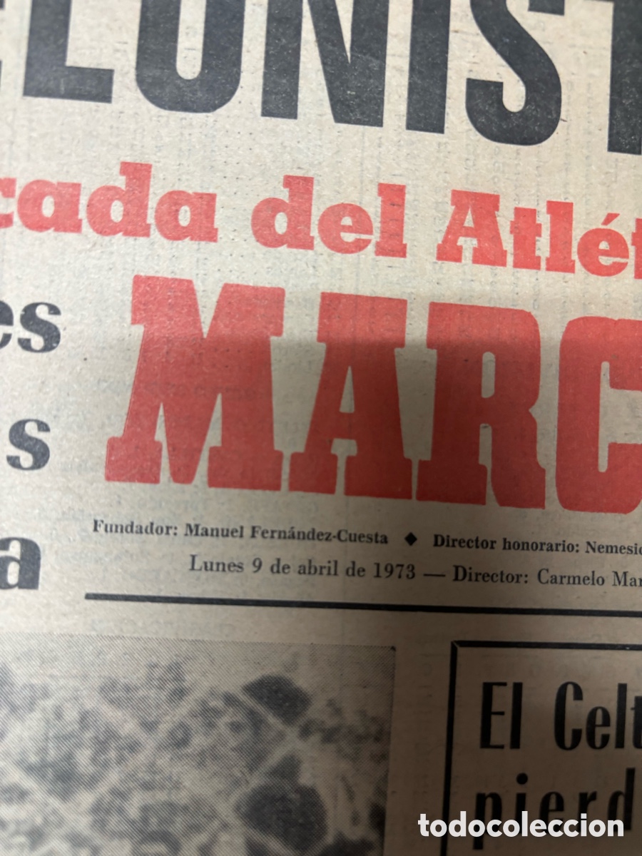 Coleccionismo deportivo: 9 abril 1973 Diario Marca - Foto 2