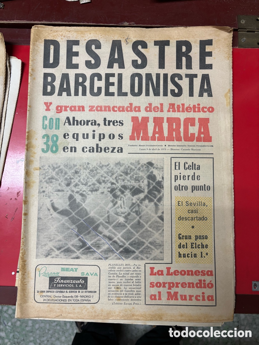 Coleccionismo deportivo: 9 abril 1973 Diario Marca - Foto 1