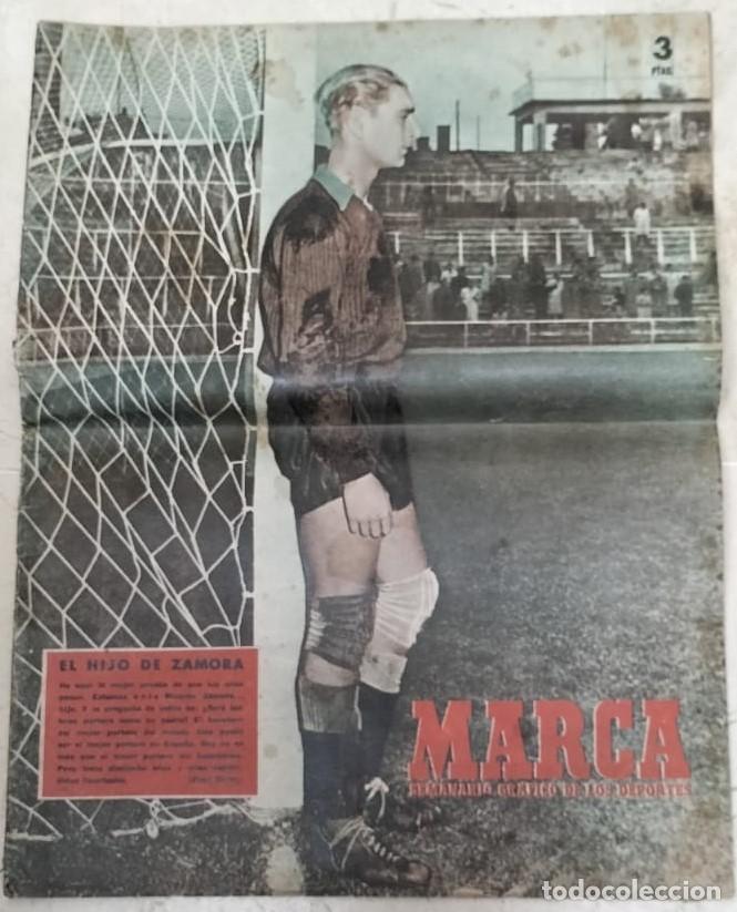 Coleccionismo deportivo: Semanario Marca - 20 noviembre 1951 - El hijo de Zamora - Cr&oacute;nicas f&uacute;tbol
