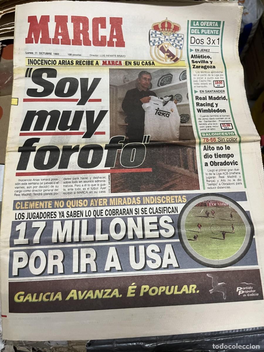 Collectionnisme sportif: MARCA (11-10-1993) INOCENCIO ARIAS REAL MADRID CLEMENTE SELECCION ESPA&Ntilde;OLA ESPA&Ntilde;A MIKE POWELL