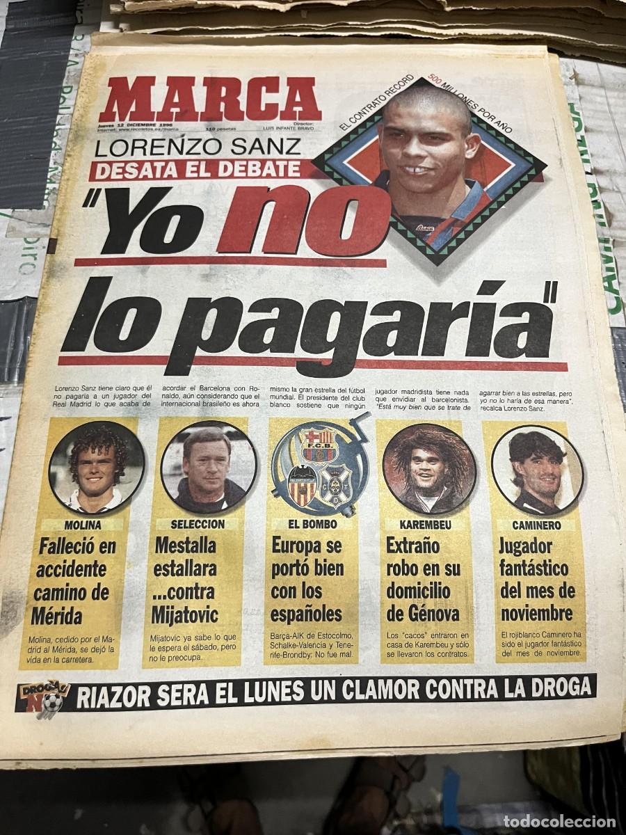 Sammelleidenschaft Sport: MARCA (12-12-1996) RONALDO LORENZO SANZ MIJATOVIC VALENCIA CENTENARIO AGUILAS FUTRE CAMINERO