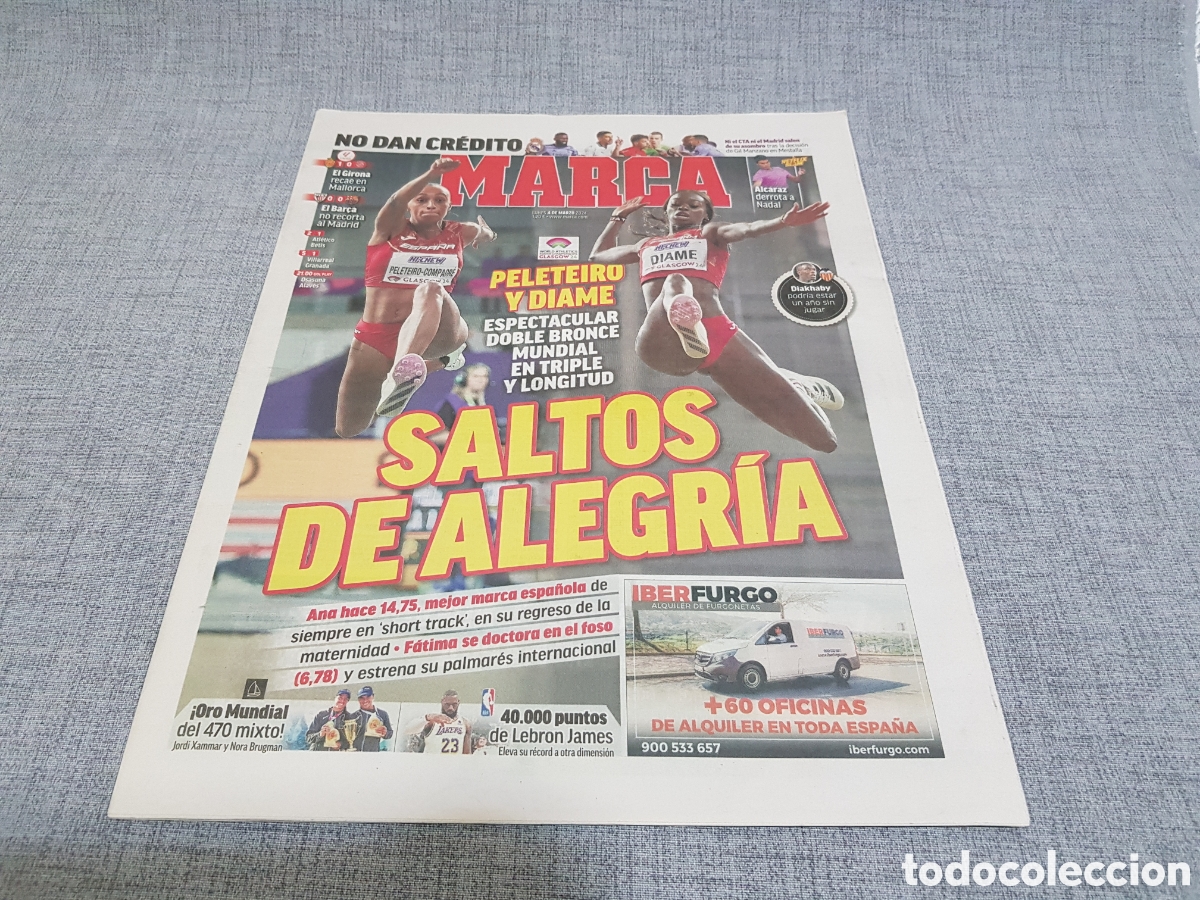Sports collectibles: MARCA LUNES 4 MARZO 2024 PELETEIRO Y DIAME DOBLE BRONCE MUNDIAL ORO 470 MIXTO XAMMAR BRUGMAN