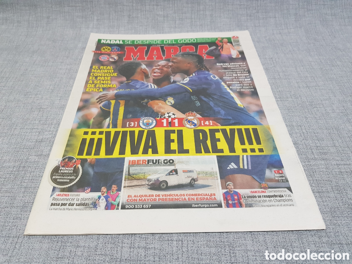 Sports collectibles: MARCA JUEVES 18 ABRIL 2024 TENIS NADAL PREMIOS LAUREUS ESTATUILLA FEMENINA